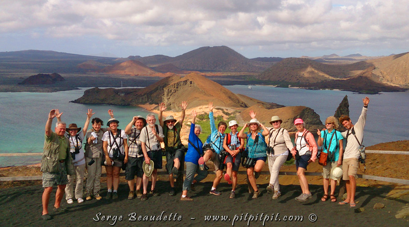 Groupe participant à un des voyages ornithologiques aux Îles Galapagos